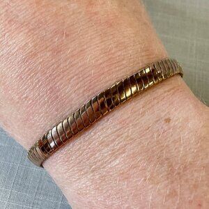 Vintage Coppery Gold Tone Omega Chain Bracelet